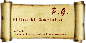 Pilinszki Gabriella névjegykártya